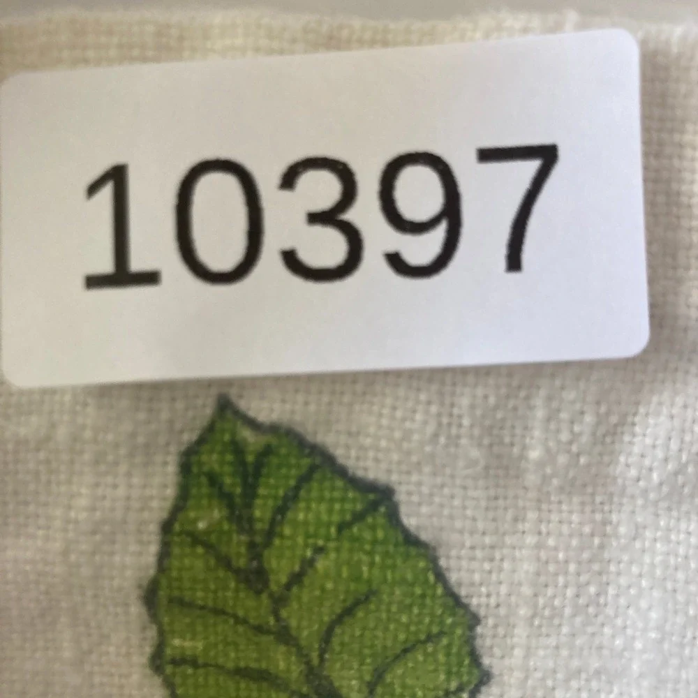 Vintage 1983 Calendar Tea Towel Unisex OS Cream Strawberry Linen Kitchen Decor